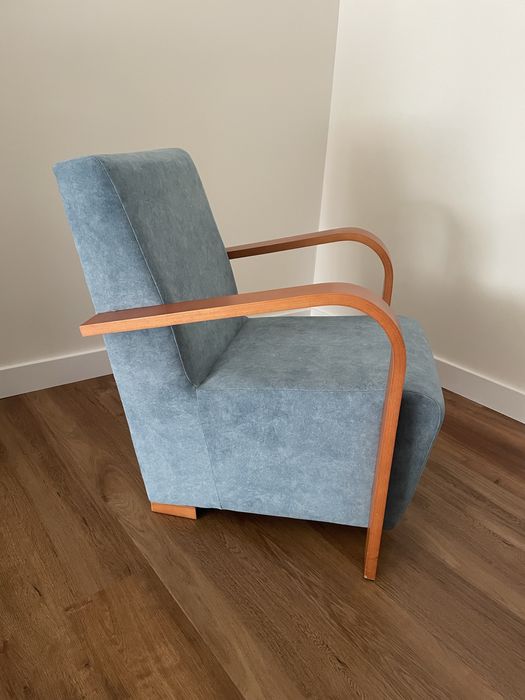 Cadeirao poltrona vinted azul