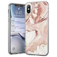 Żelowe Etui Marble Do Xiaomi Redmi 10X 4G / Xiaomi Redmi Note 9 Różowy