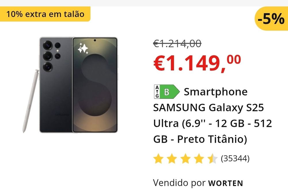 Samsung Galaxy S25 Ultra 512gb Preto Titânio