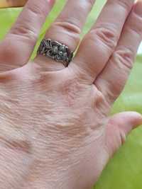 Серебряное кольцо с чернением 925 проба ажурное