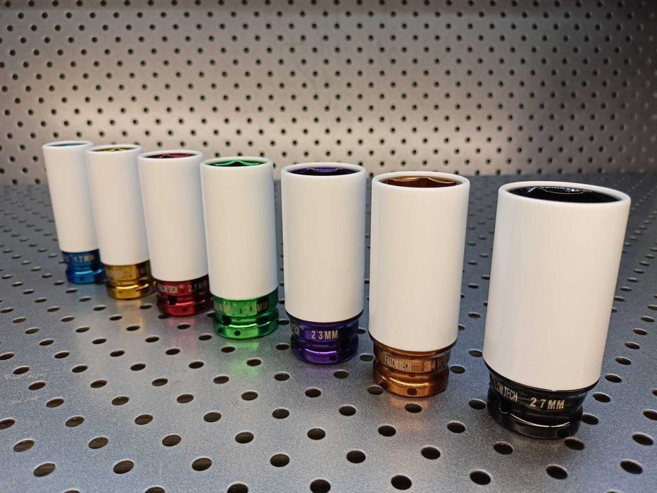 Zestaw nasadek do felg aluminiowych alufelg 1/2" 7szt nasadki udarowe