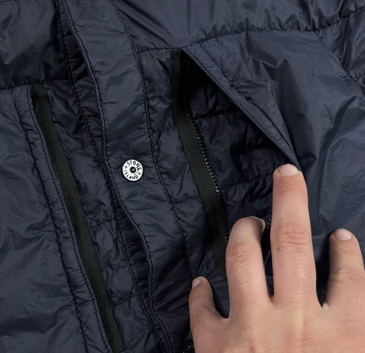 Stone Island garment dyed micro yarn down overshirt