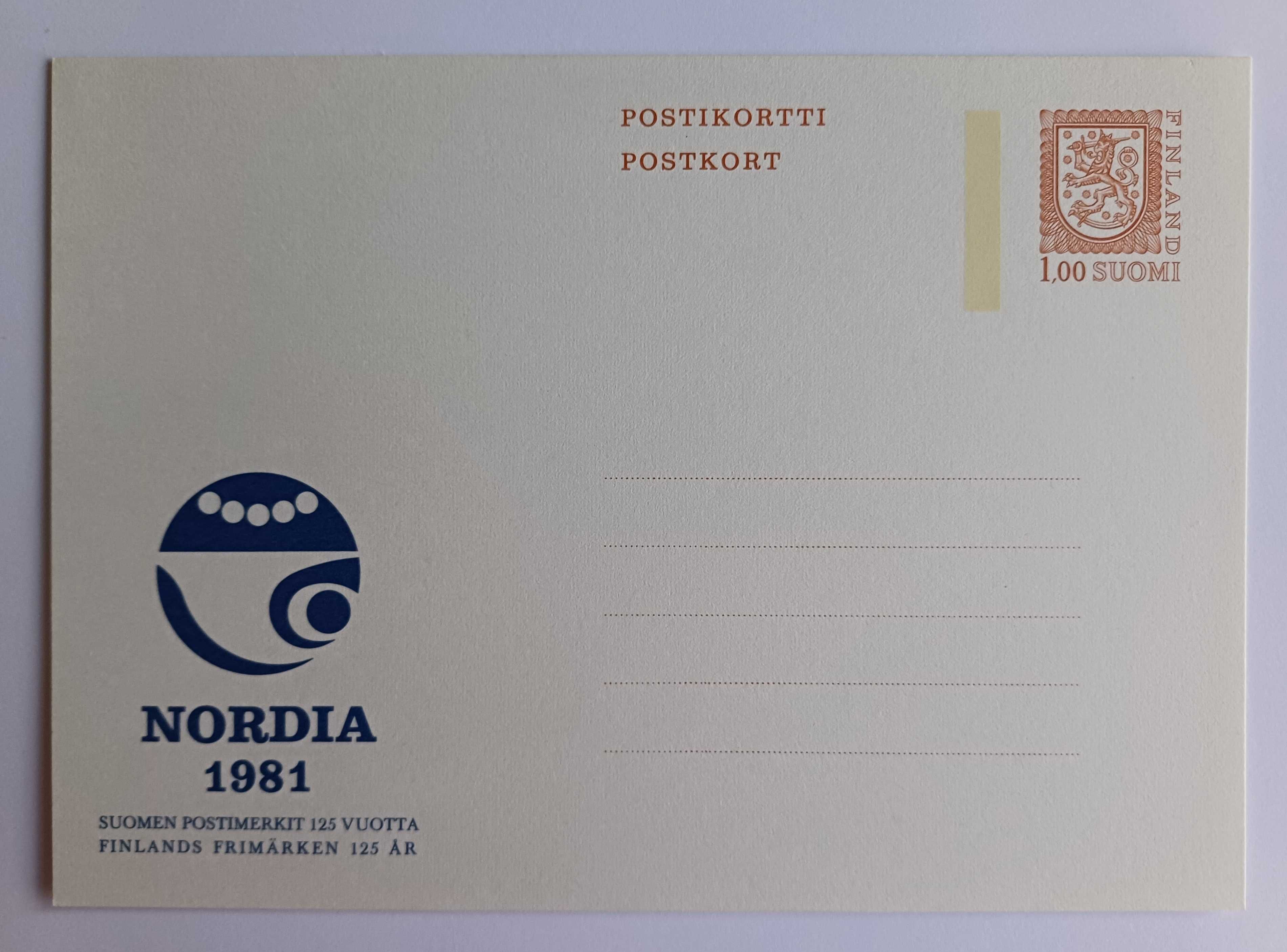 Inteiro postal finlandês– Nordia 1981