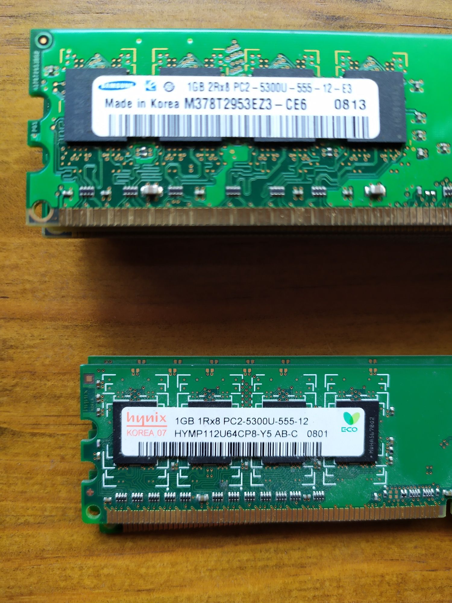 Memórias DDR2 1GB cada