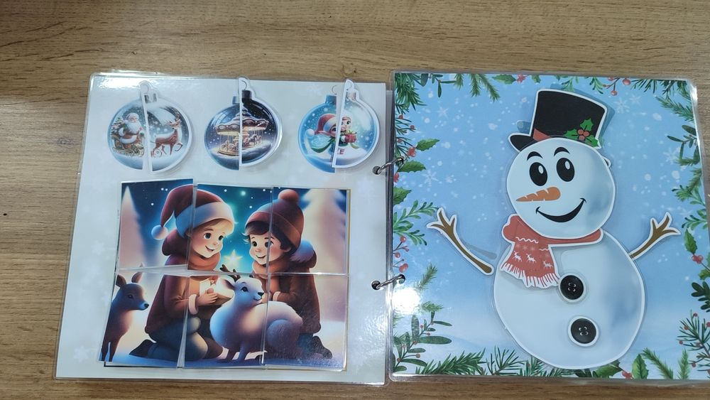 Книга на липучках Потяг знань зимова тематика