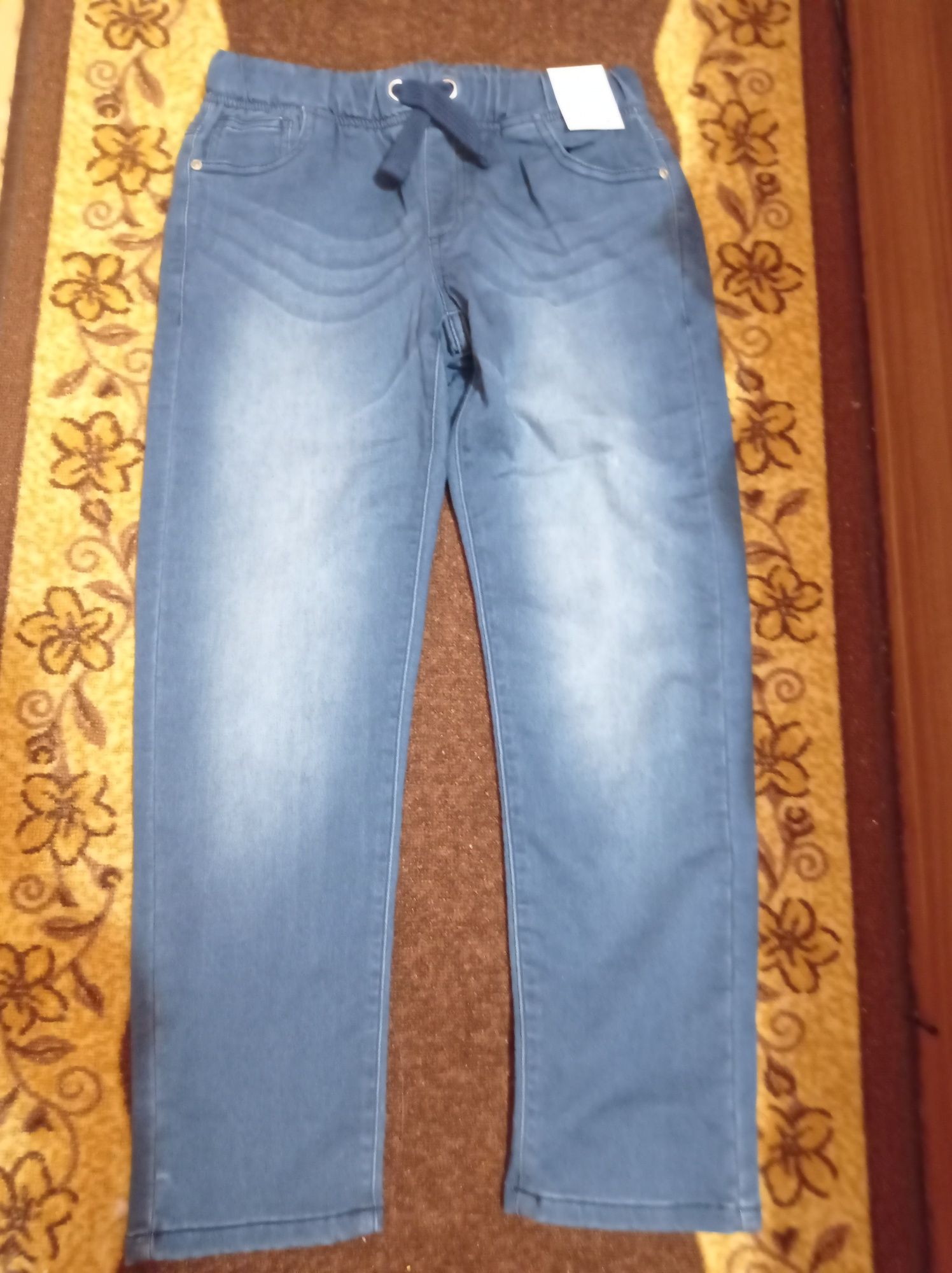 5 10 15 jeansy na gumie wygodne elastyczne spodnie rozm. 146/152