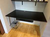 Czarny blat 80x132,5cm
