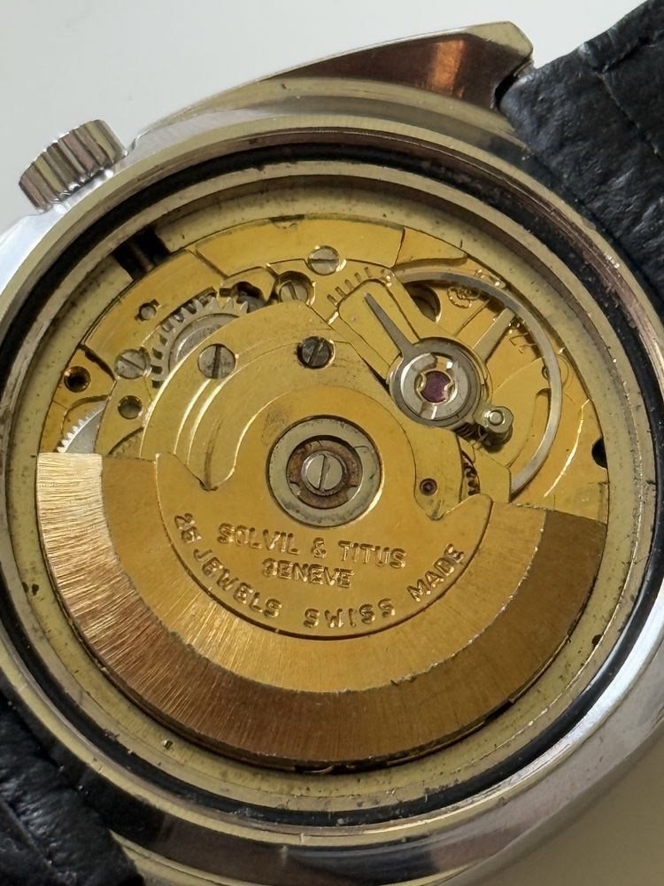 Zegarek męski Titus Automatic 25 jewels, duży 38,5/42mm, piękny stan