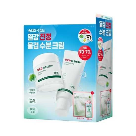Dr.G Red Blemish Clear Soothing Cream 70ml + 70 ml + 3 gratisy