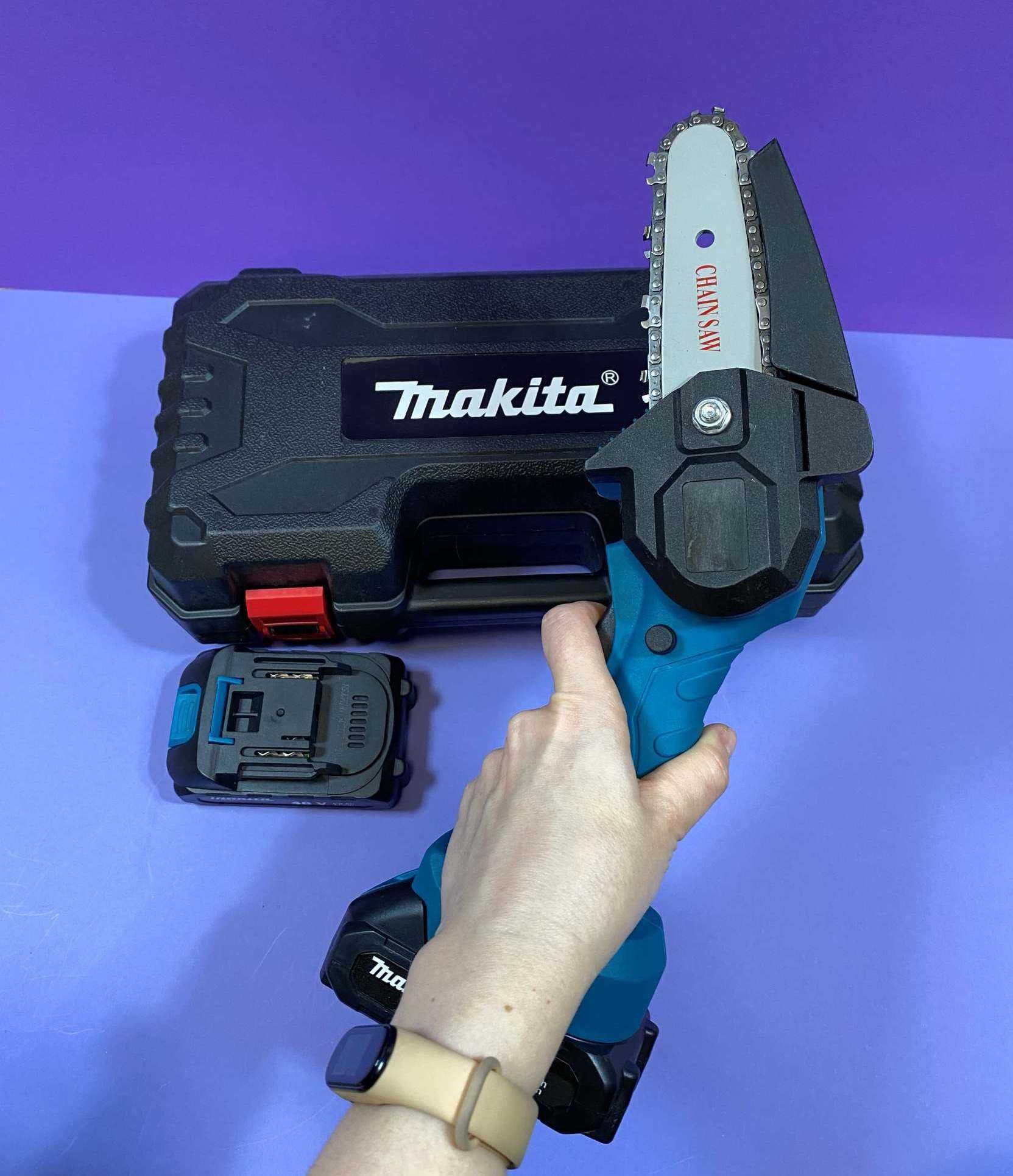 Цепная пила аккумуляторная Makita 48V 5A электропила шина 10см