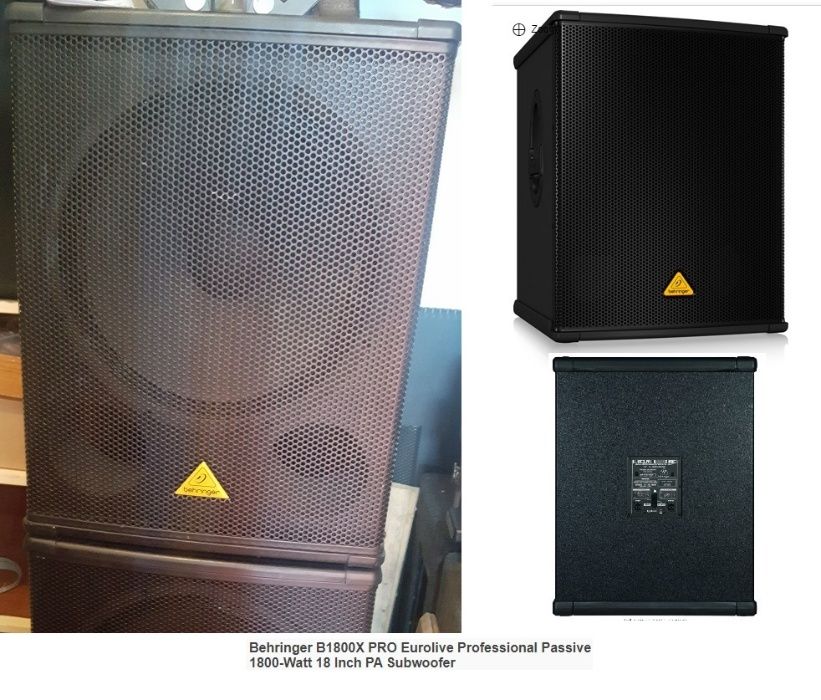 2 Graves Behringer B1800X  1800w 'Subwoofer' Aceito Trocas/Negociavel.