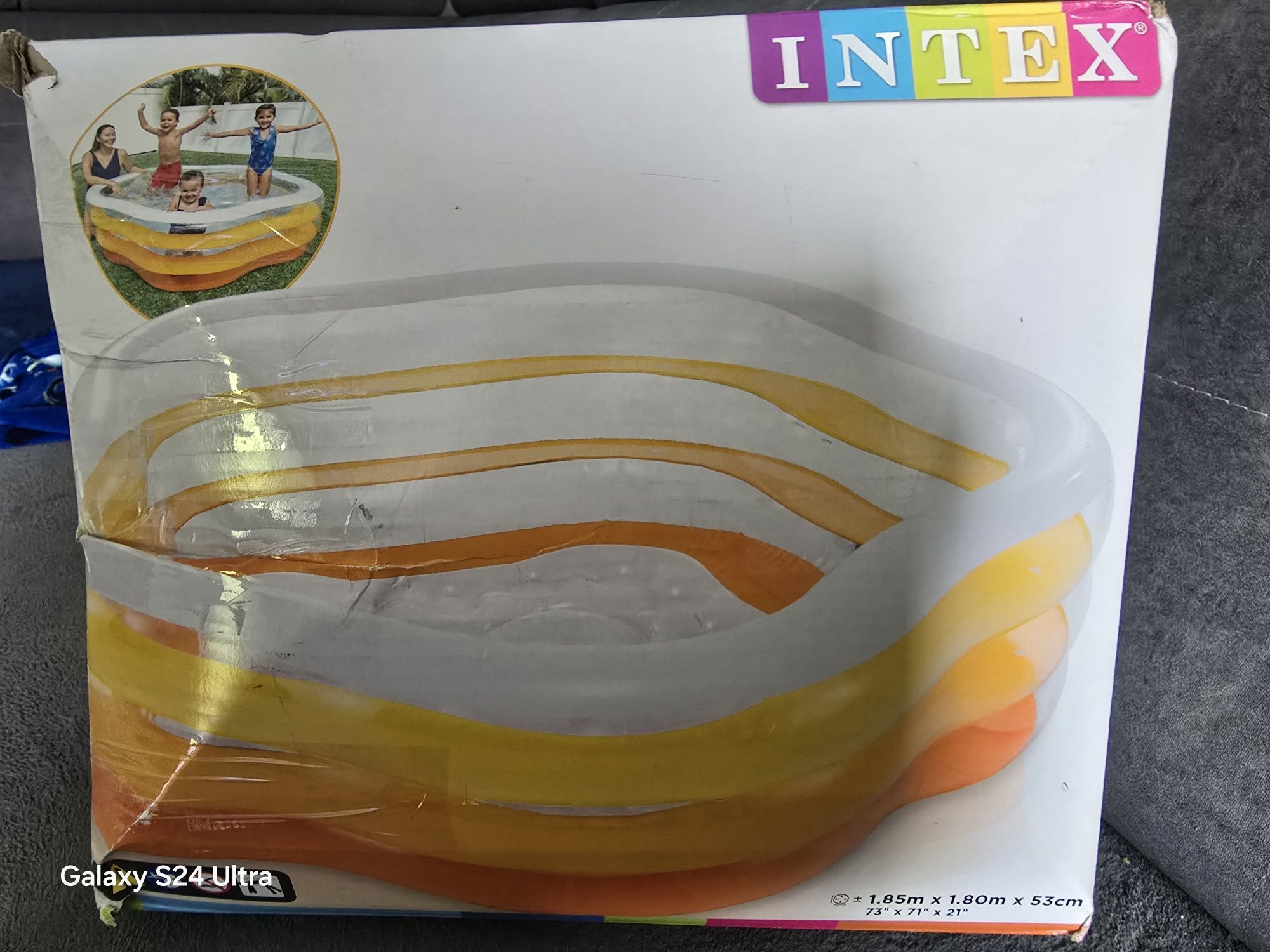 Intex basen rodzinny nadmuchiwany 1.85mx1.80mx53cm