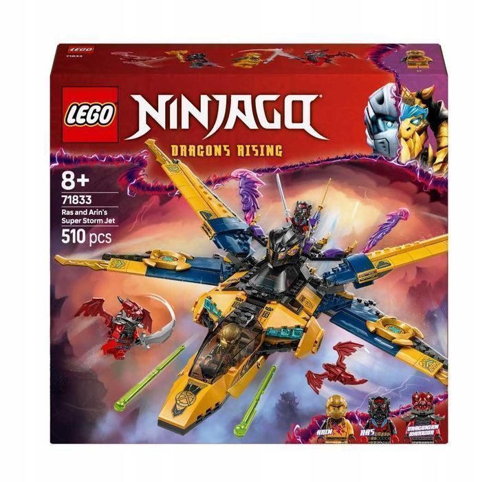 LEGO® NINJAGO 71833 Ras i burzowy superodrzutowiec
