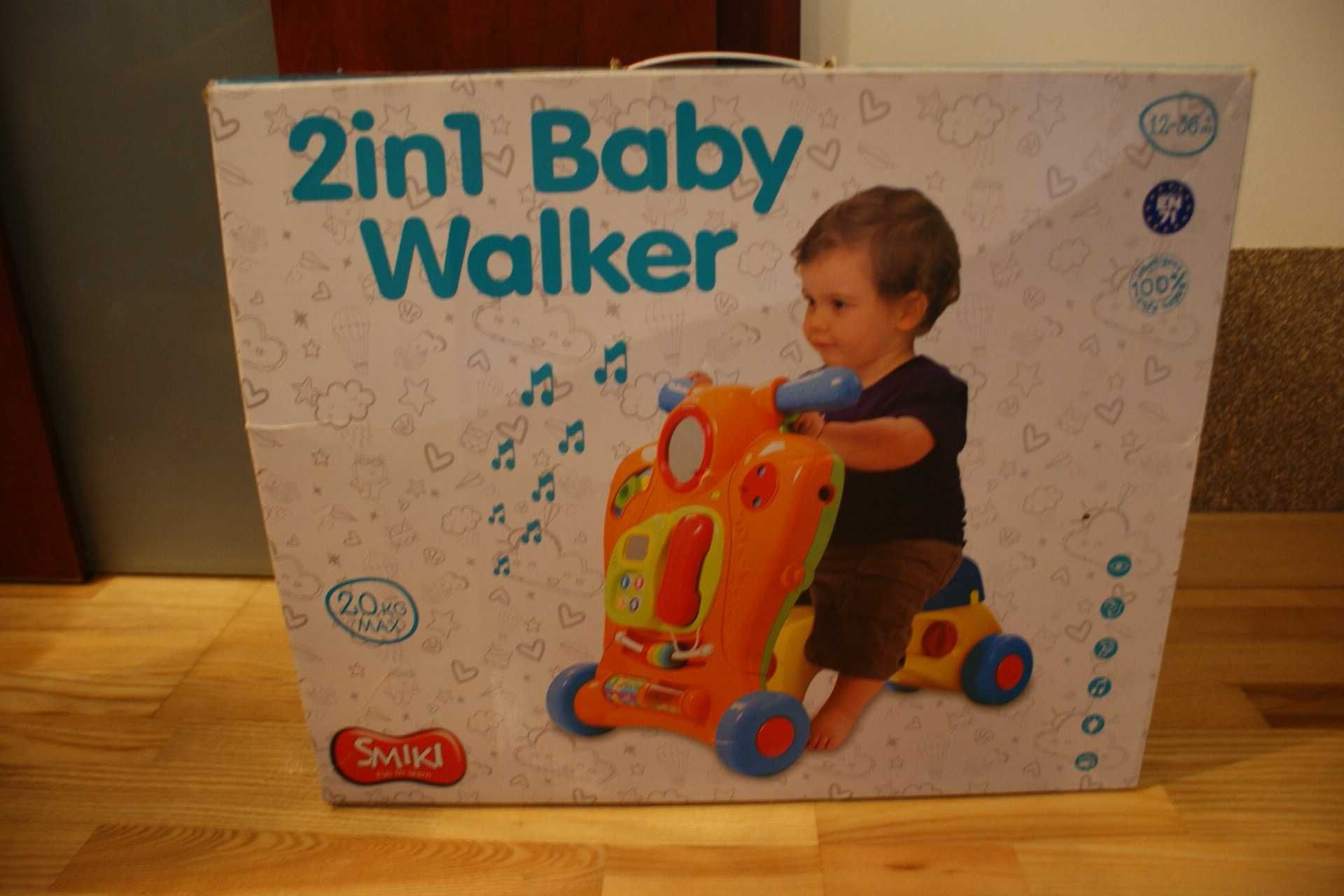 chodzik , jeździk 2 w 1 ,Baby Walker,marki Smiki by Smyk, Stan Idealny