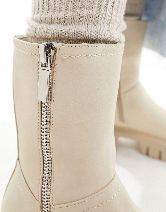 Asos Design 37 Botki Na Platformie Amalfi Off White H15523