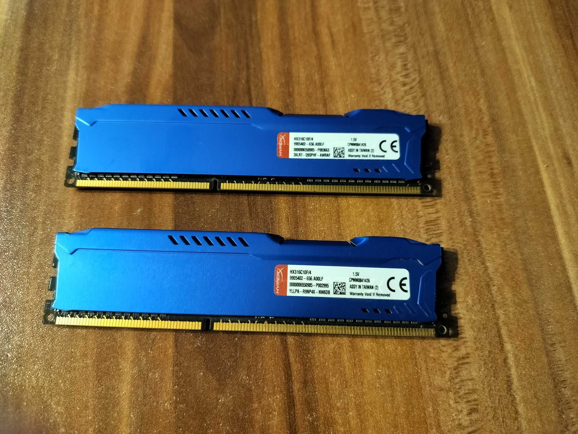 2x4GB DDR3 1600MHz CL10 Fury HyperX