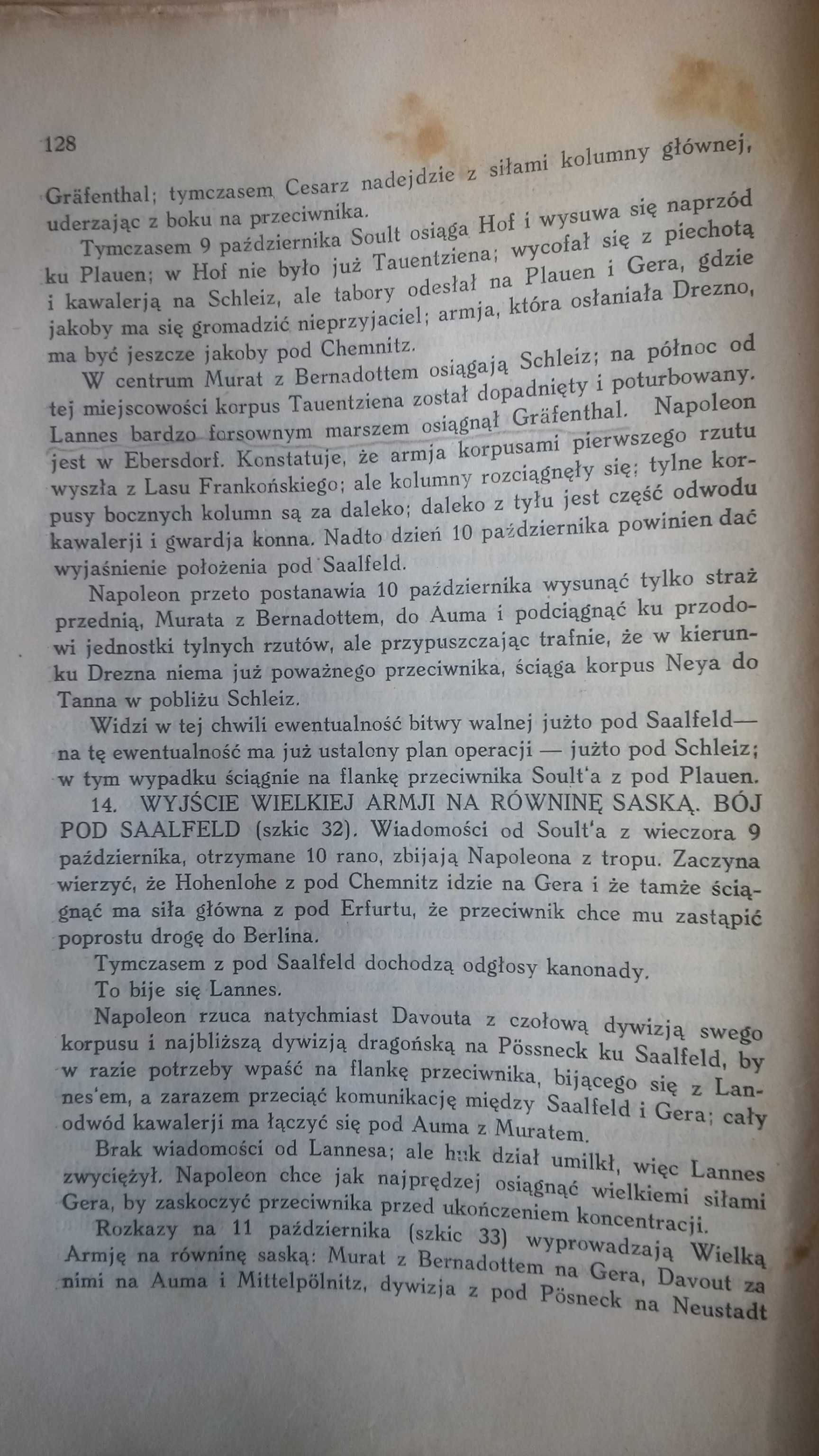 "Wojny Napoleońskie" tom 1 M.Kukiel 1927 książka prawie 100-letnia