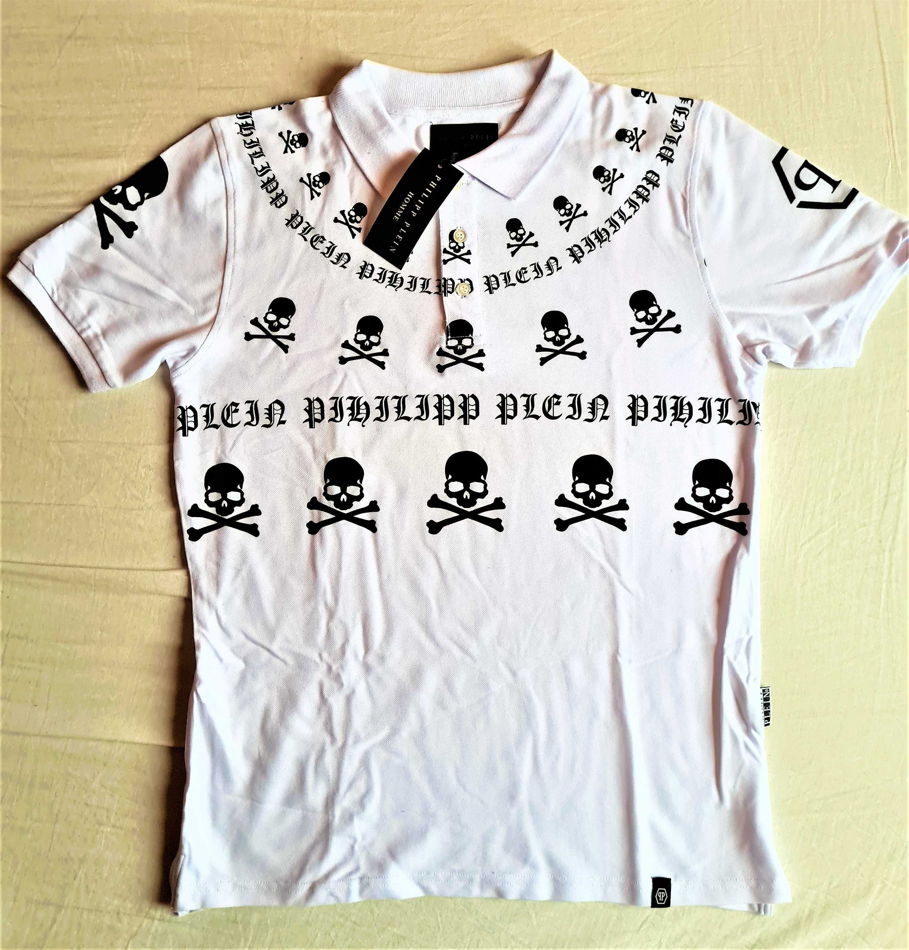 Nowa koszulka POLO PHILIPP PLEIN CZACHA BIAŁA okazja na lato XL