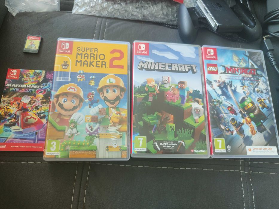 Konsola NINTENDO Switch OLED + GRY 3x Super Mario Minecraft Ninjago