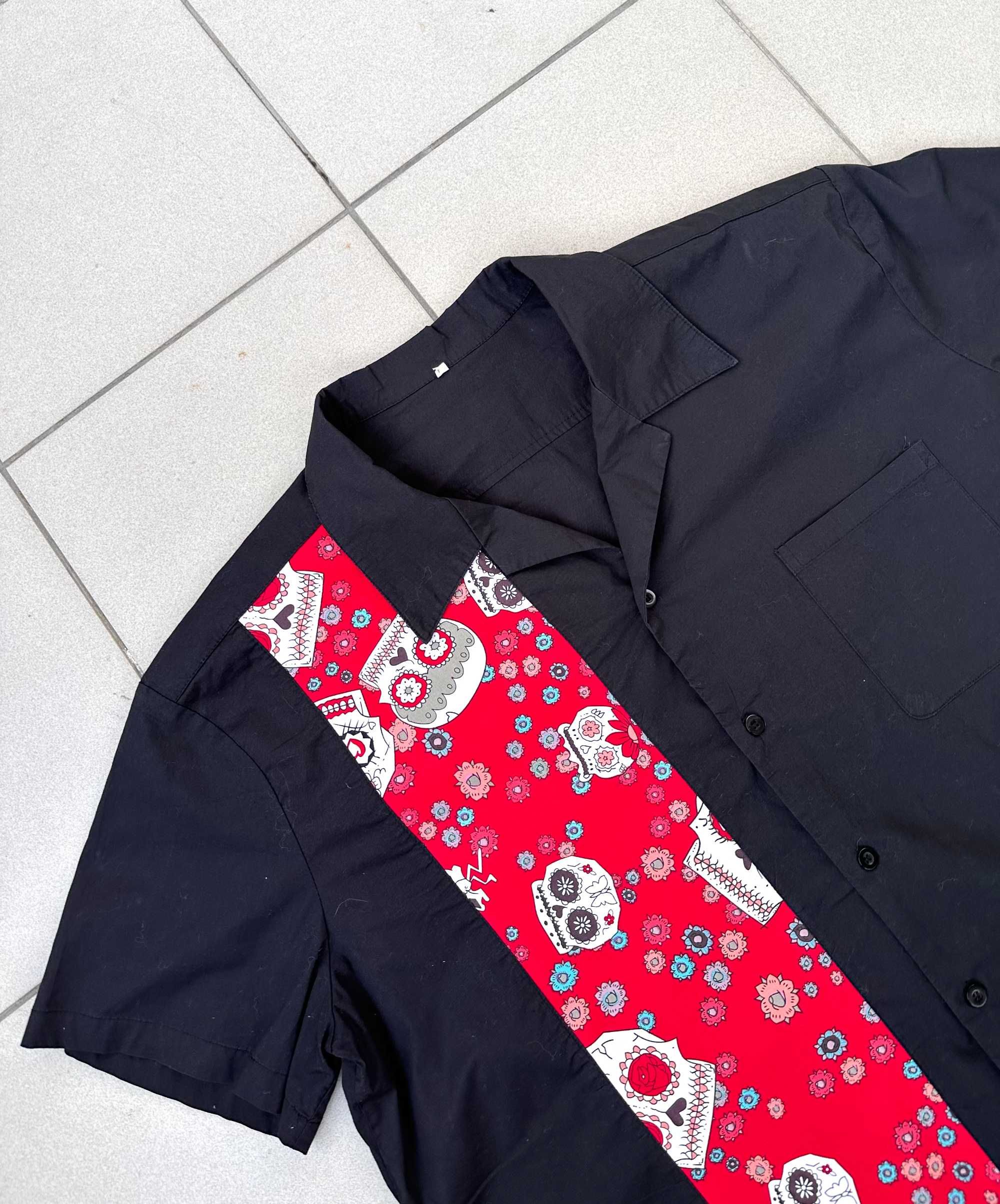 Koszula hawajska retro czaszki streetwear r. XXL
