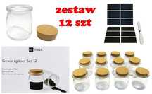 Słoiczki do przypraw HEYNNA zestaw 12szt pojemność 150ml naklejki pen