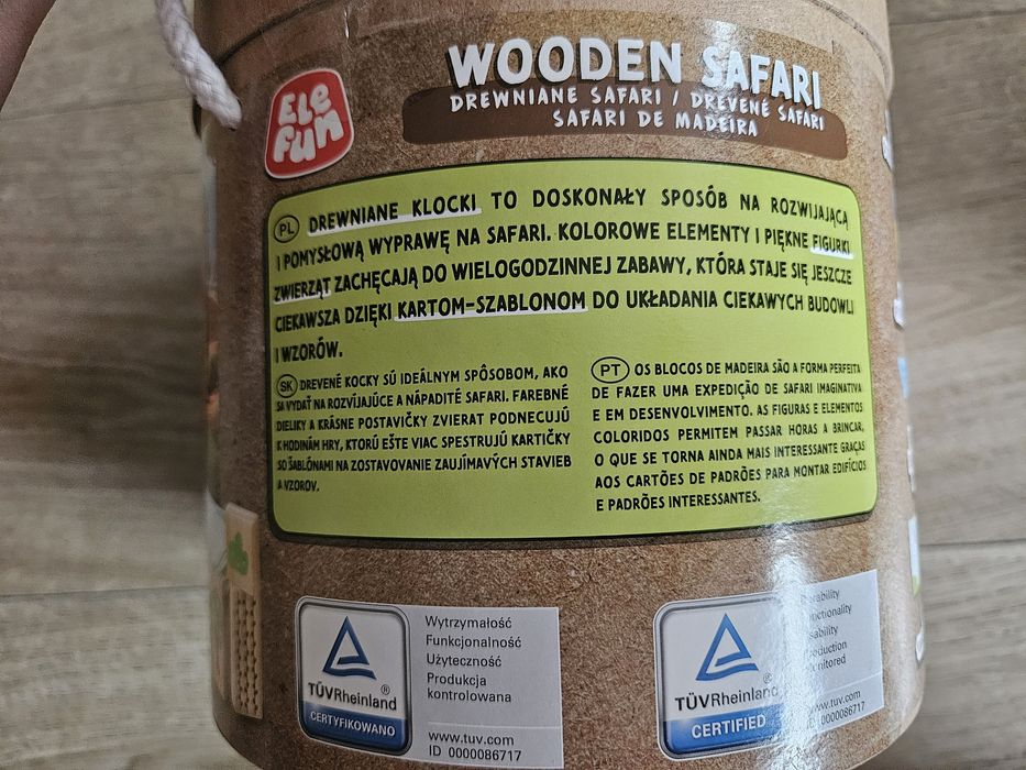 Klocki drewniane wooden safari nowe