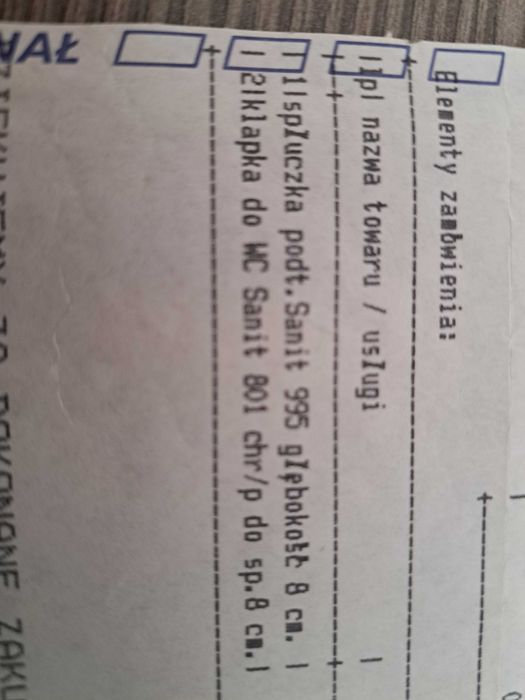 Klapka do WC sanit 801