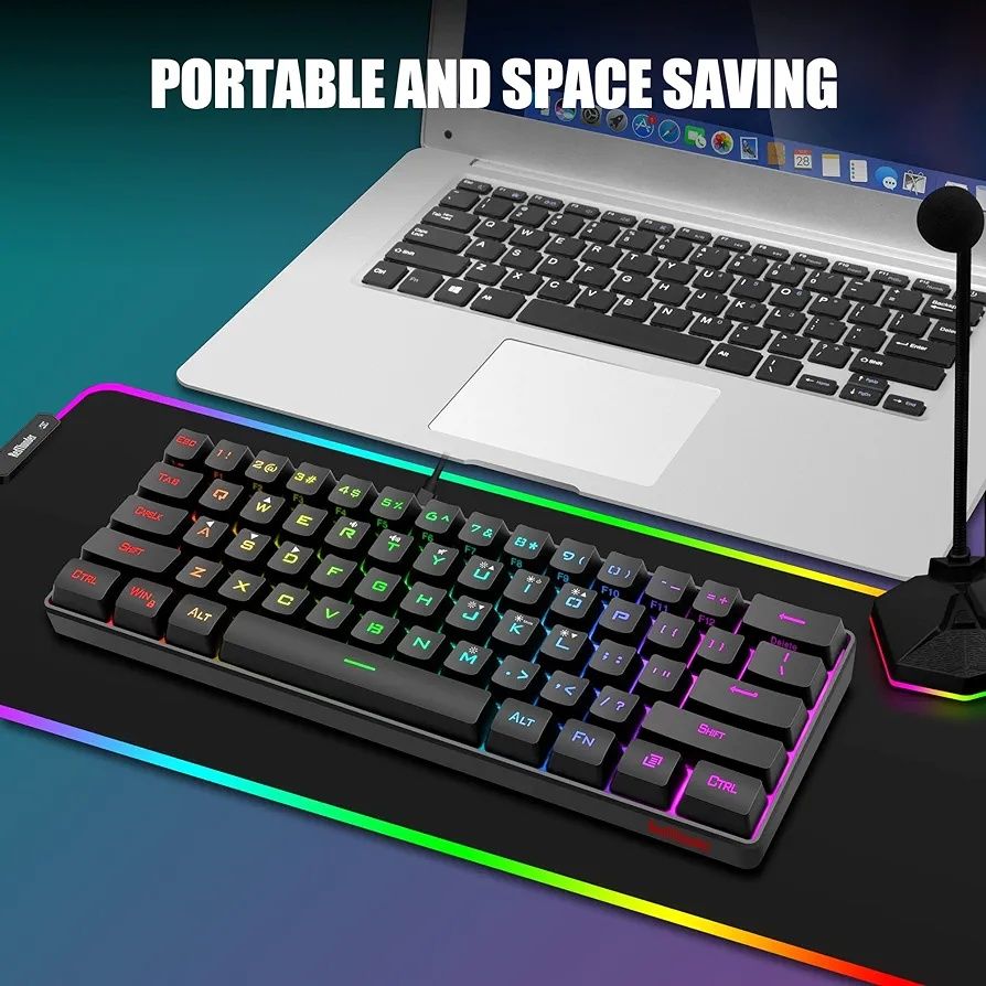 Klawiatura i mysz redthunder k61 podświetlenie rgb uķład de qwertz