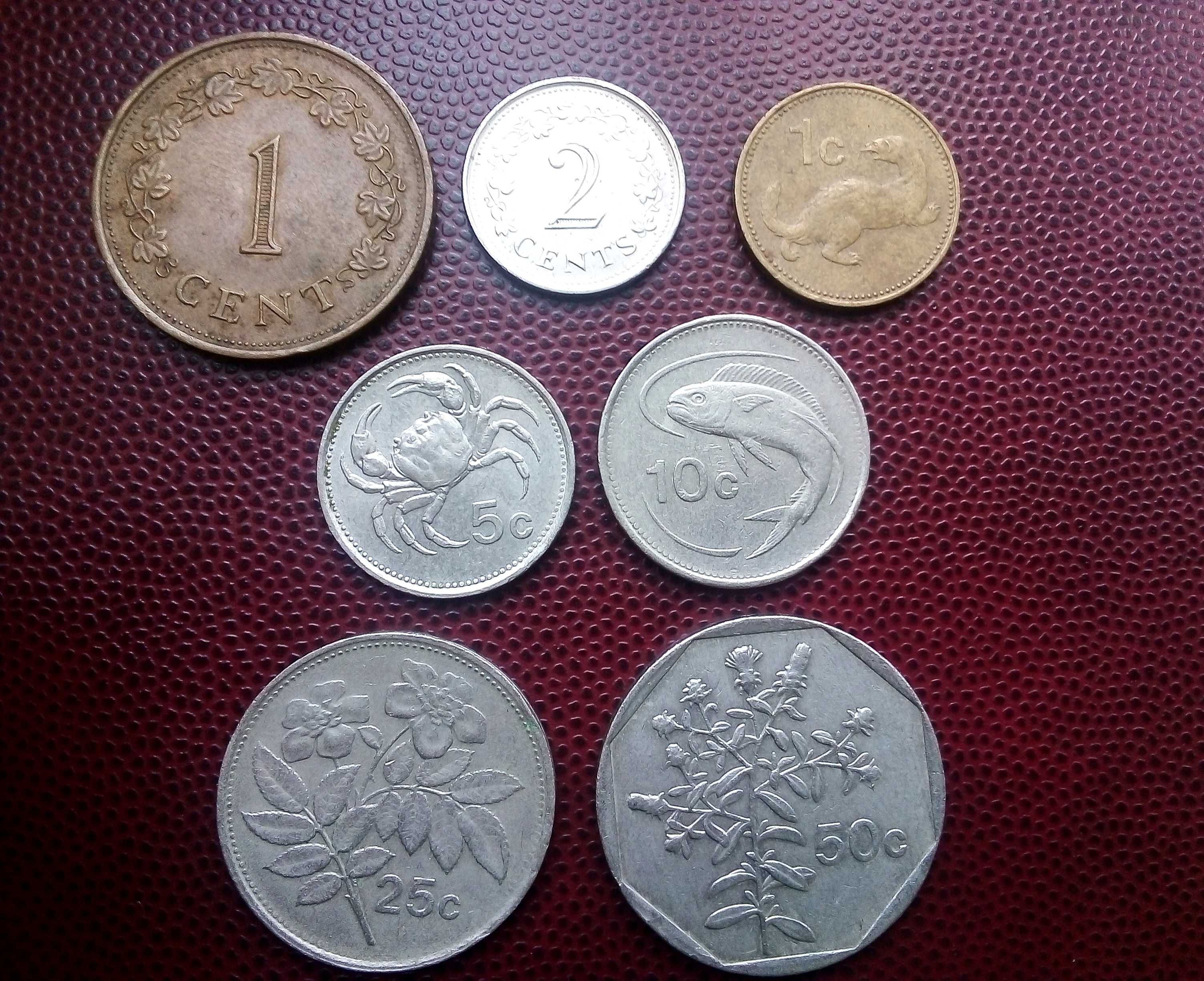Коллекция монет Уганда, Замбия, ЮАР, Япония, Исландия, Мальта