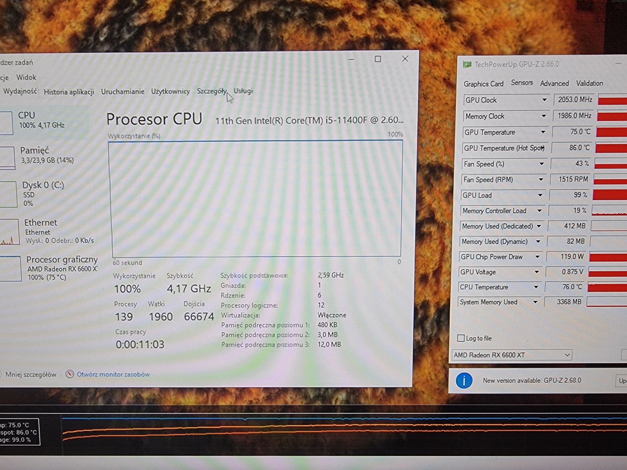 Komputer i5 11400F RX 6600XT