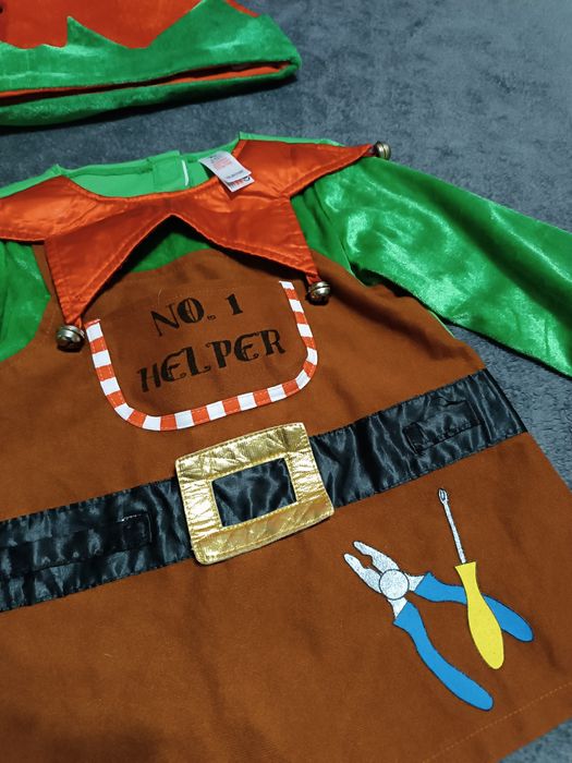 Карнавальний костюм ельф, помічник Санти, гном на хлопчика 3-4 роки