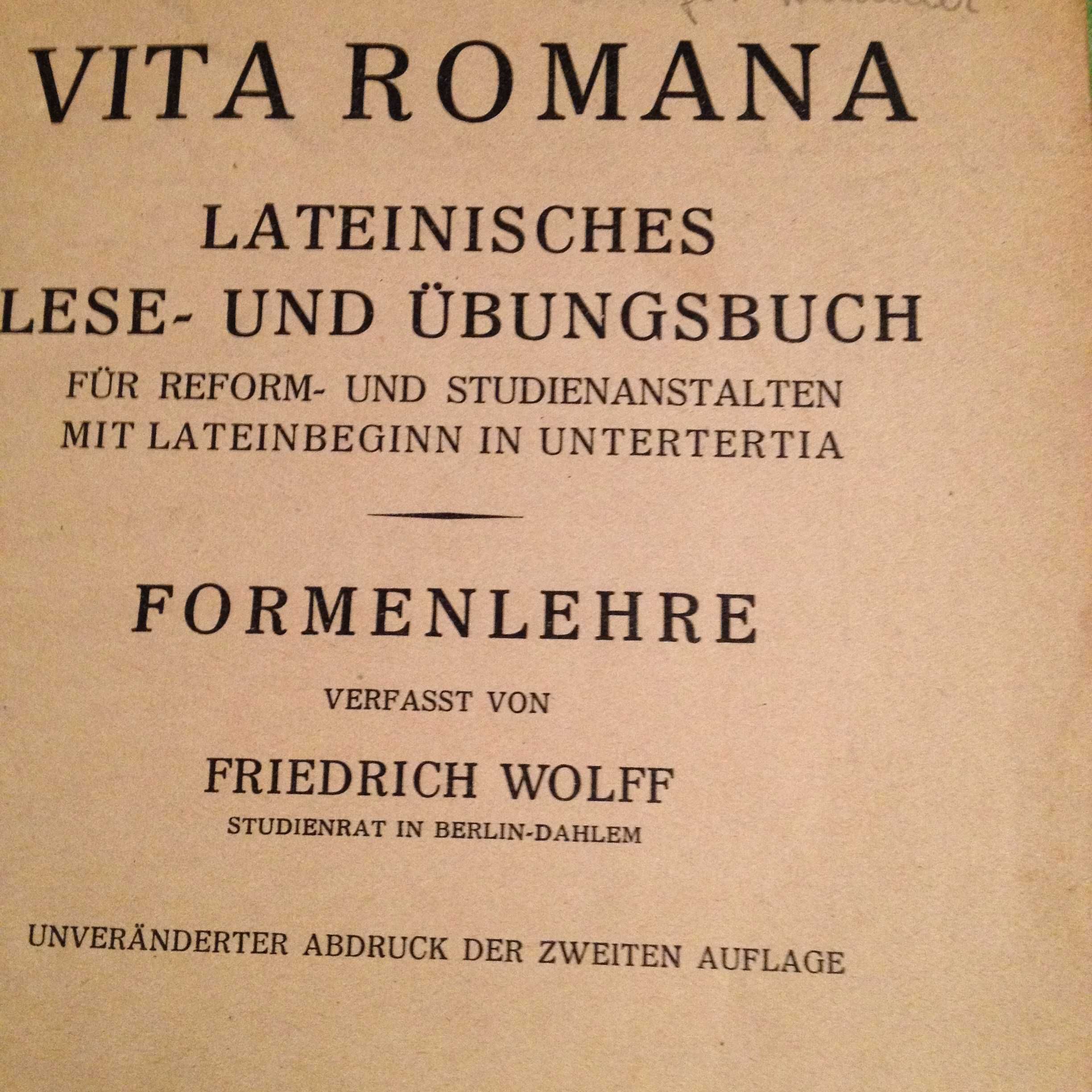 Książka/podręcznik stary do nauki  łaciny,niemiecko-łacińska , 1928 r.