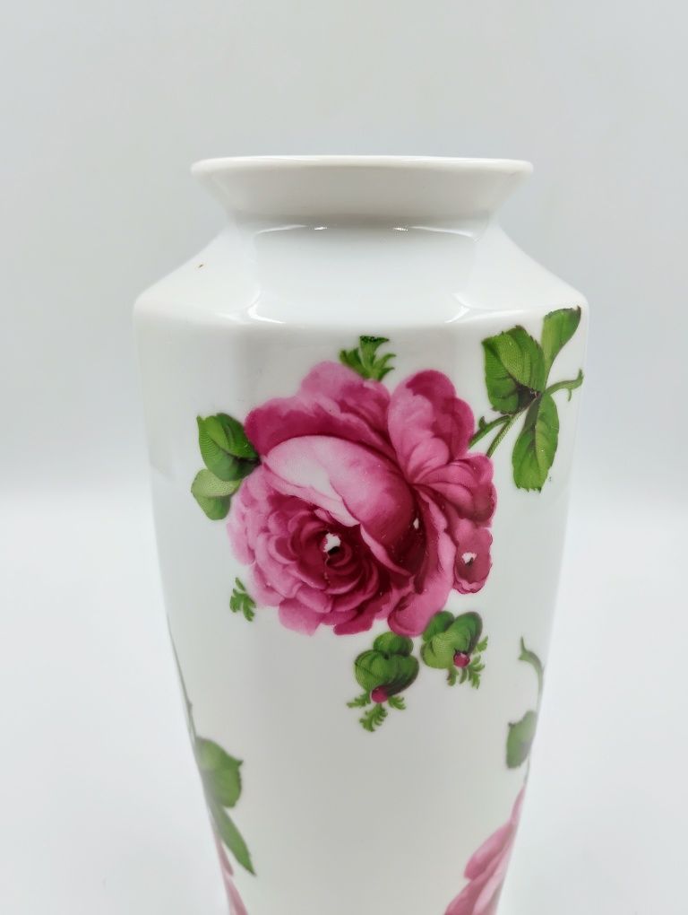 Wazon porcelanowy secesja róże kwiaty różyczki antyk bukiet porcelana