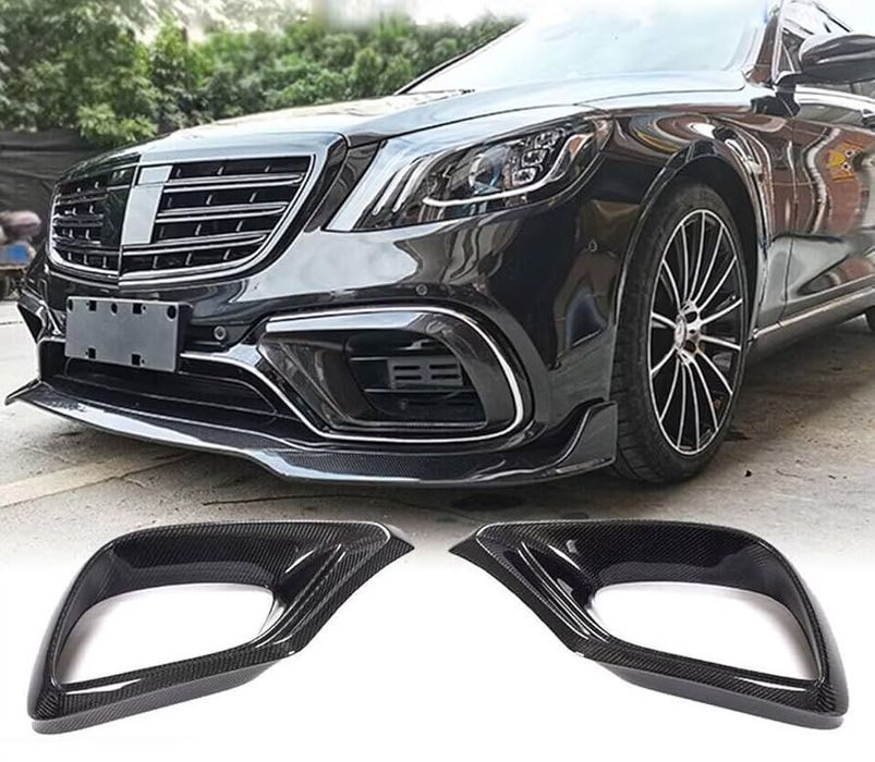 Губа на передний бампер Mercedes W222 накладка на бампер юбка обвес