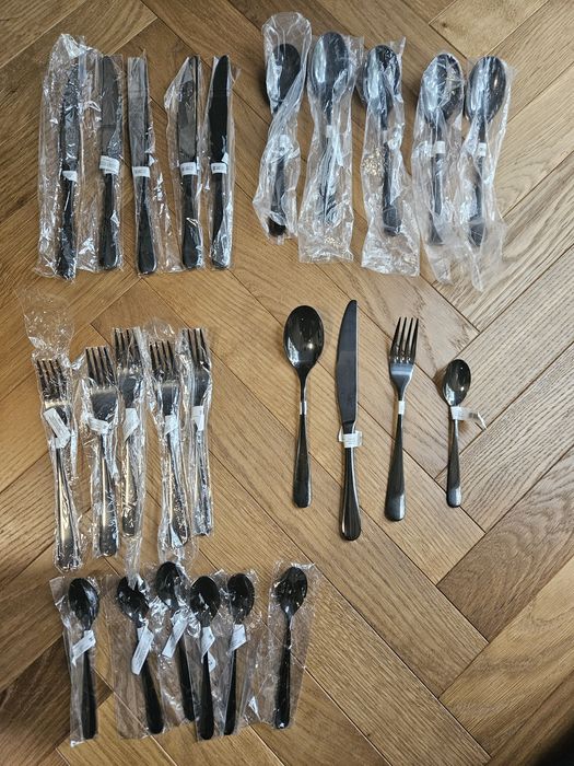 Zestaw sztućców Home & You czarne Nowe!