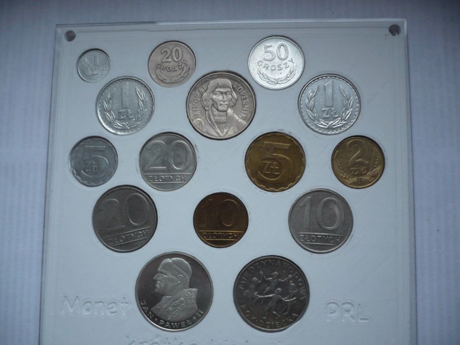 Kolekcja monet PRL, 1000 zł z papieżem, 10 zł z Kopernikiem i inne
