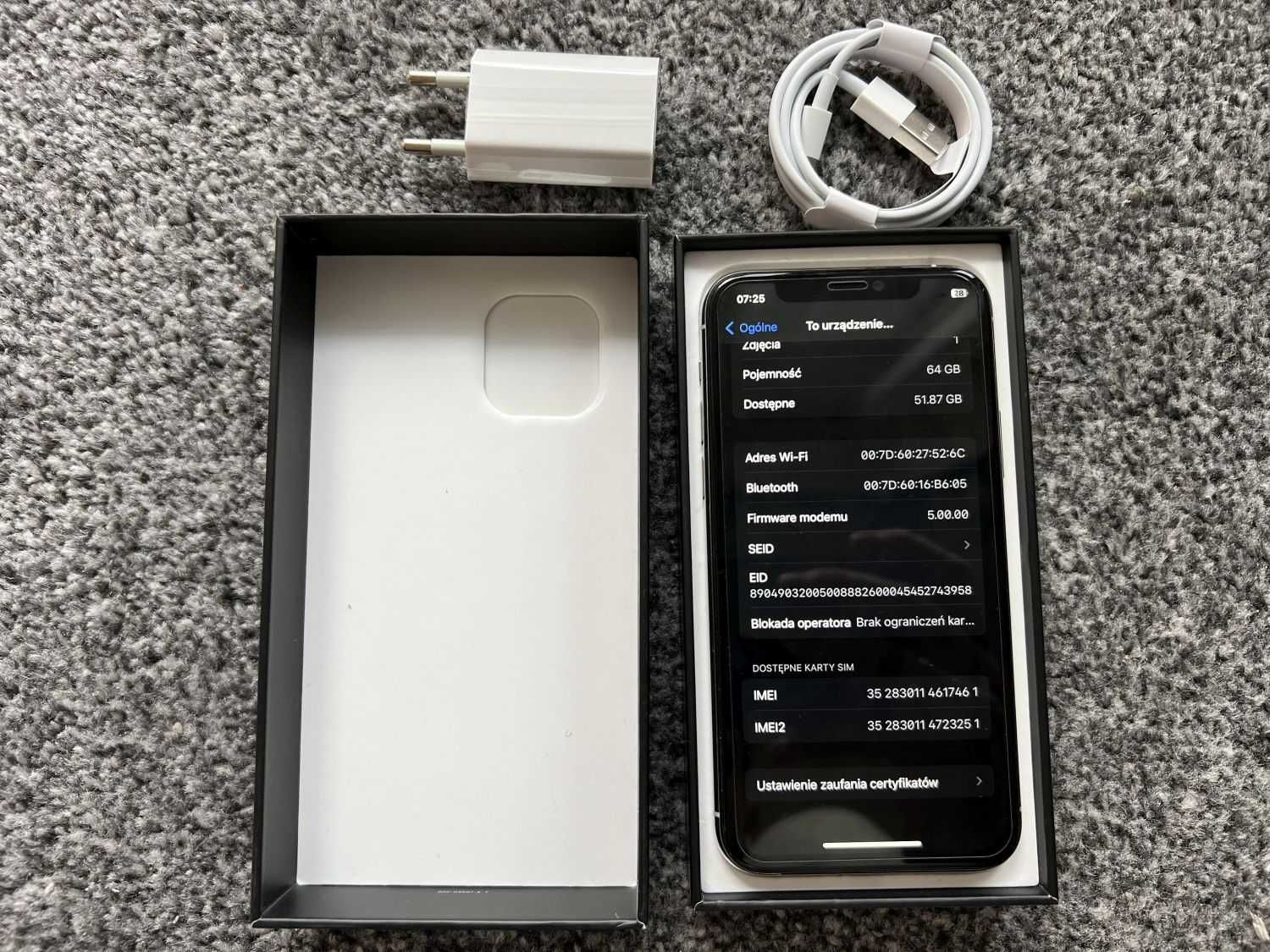 iPhone 11 Pro 64GB SILVER WHITE BIAŁY Srebrny Bateria 100% Gwarancja
