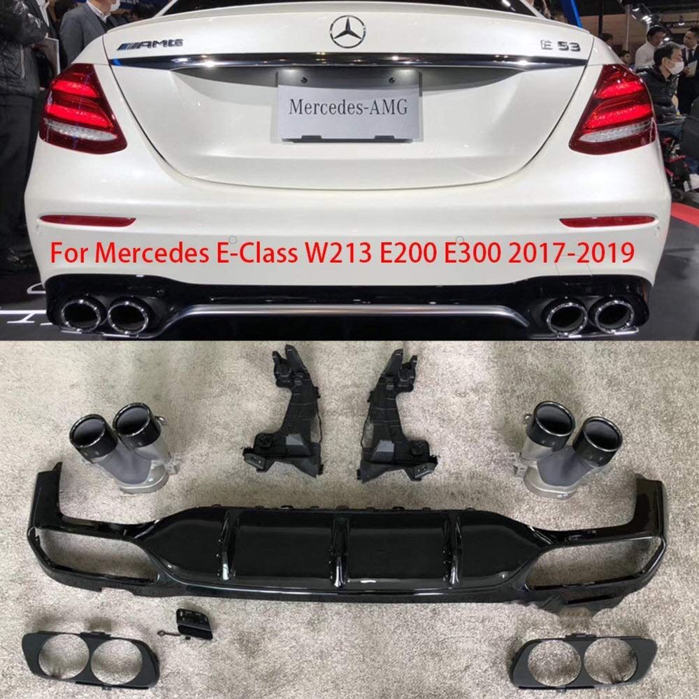 Диффузор заднего бампера насадки Mercedes Benz class W213 e43 e53 amg