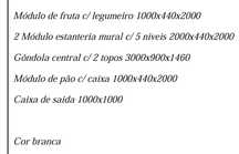 Prateleiras e bancada de Mercearia