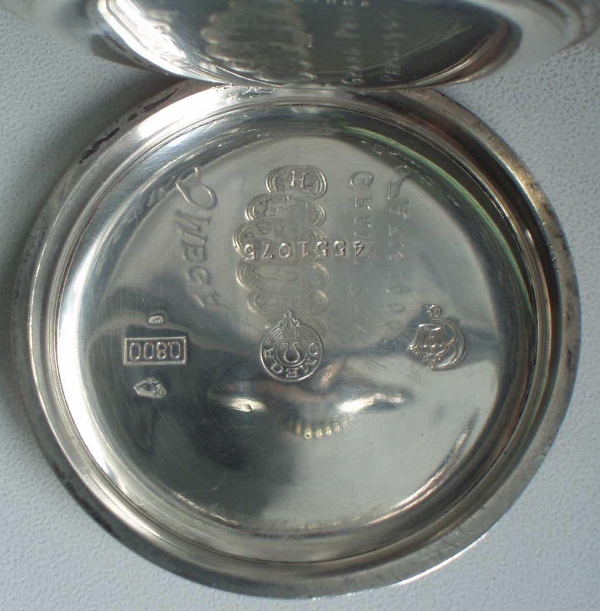 Zegarek kieszonkowy srebrny Omega