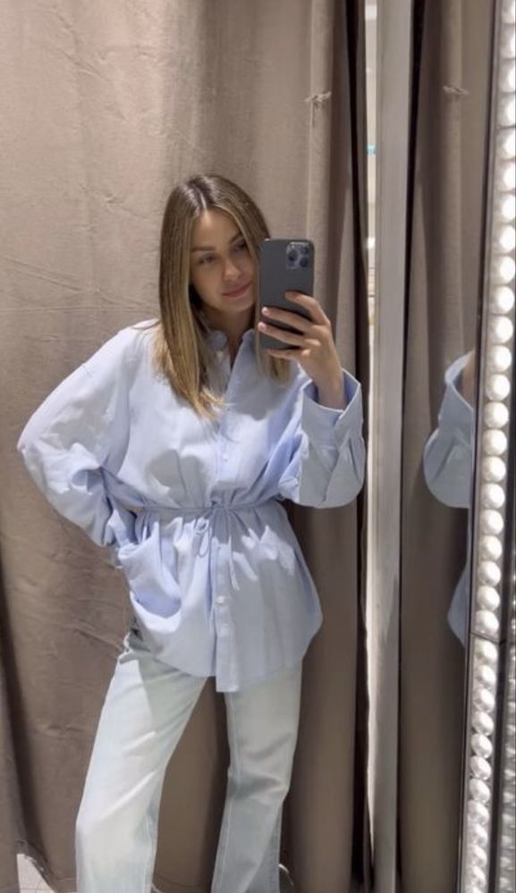 Лляна сорочка Zara рубашка