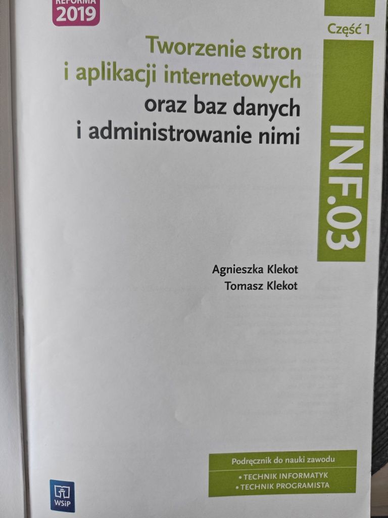 Tworzenie stron i aplikacji internetowych oraz baz danych