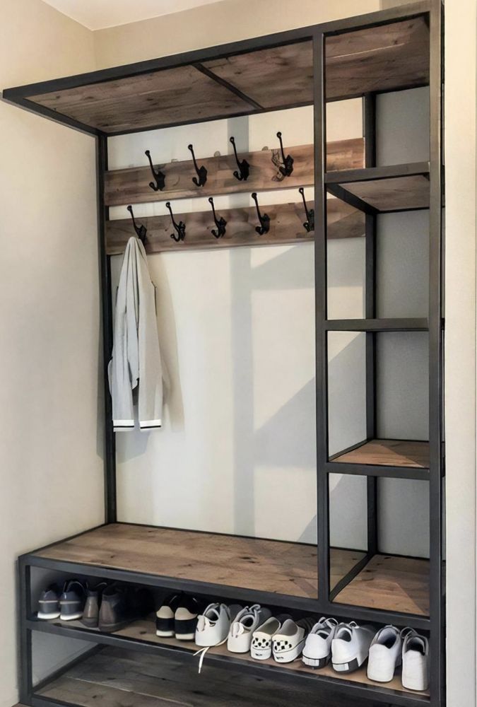 Zestaw wieszak z ławeczka loft