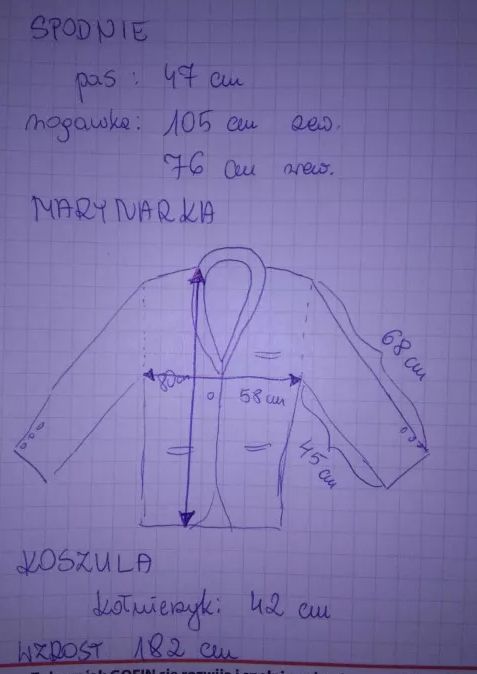 Garnitur smokingowy- ślubny 182 cm+koszula do smokingu+mucha; komplet