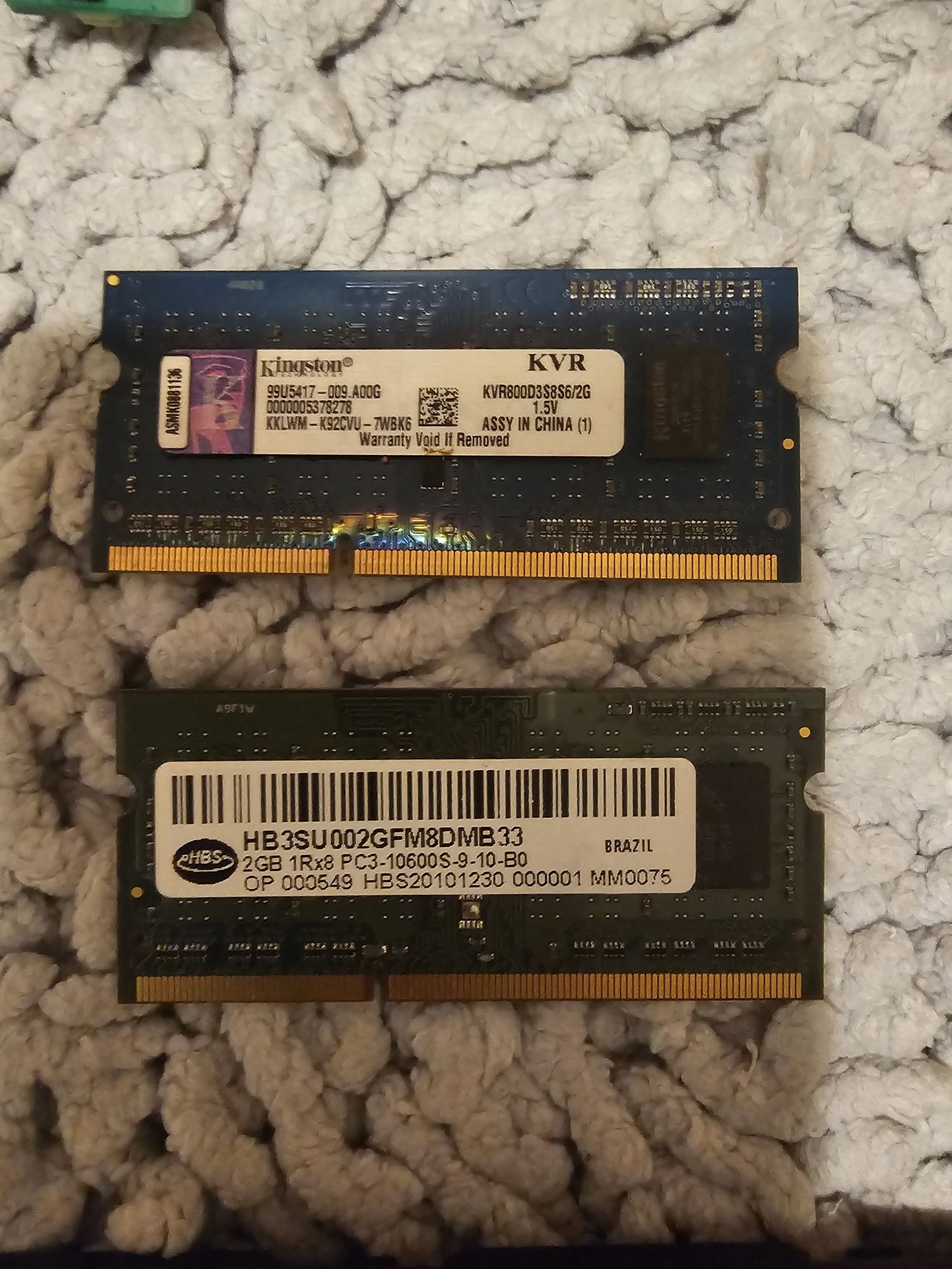 Memórias RAM Portátil módulos 2GBx4 DDR2 e DDR3