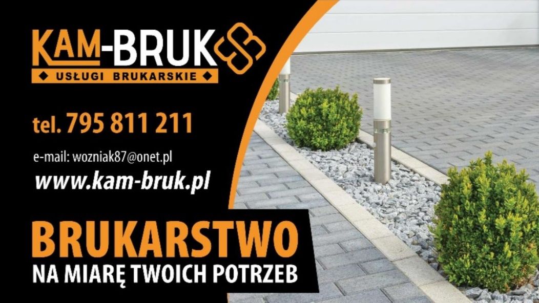 Kostka brukowa brukarstwo kamieniarstwo minikoparka układanie kostki