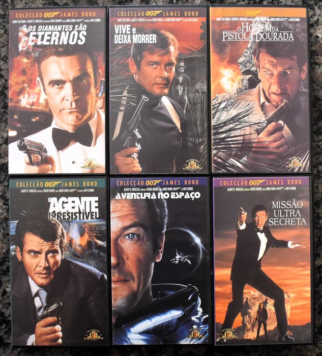 Colecção 007 James Bond - Lote de 19 cassetes VHS