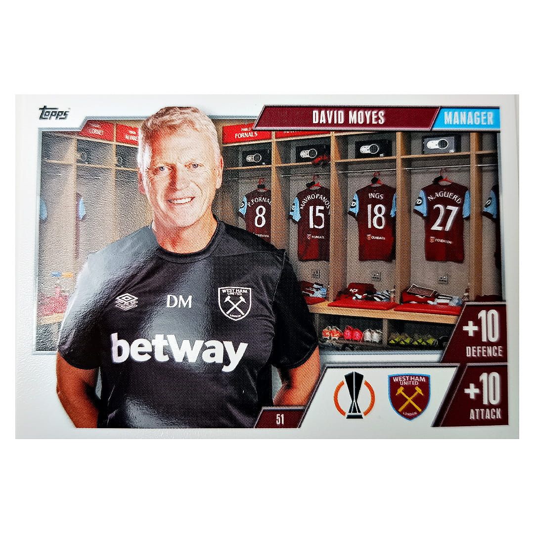 Karta Topps Match Attax Extra 2023-24 David Moyes 51 Manager