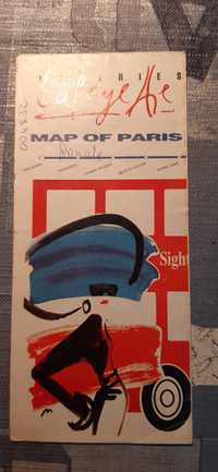 stara mapa Paryż dla kolekcjonerów