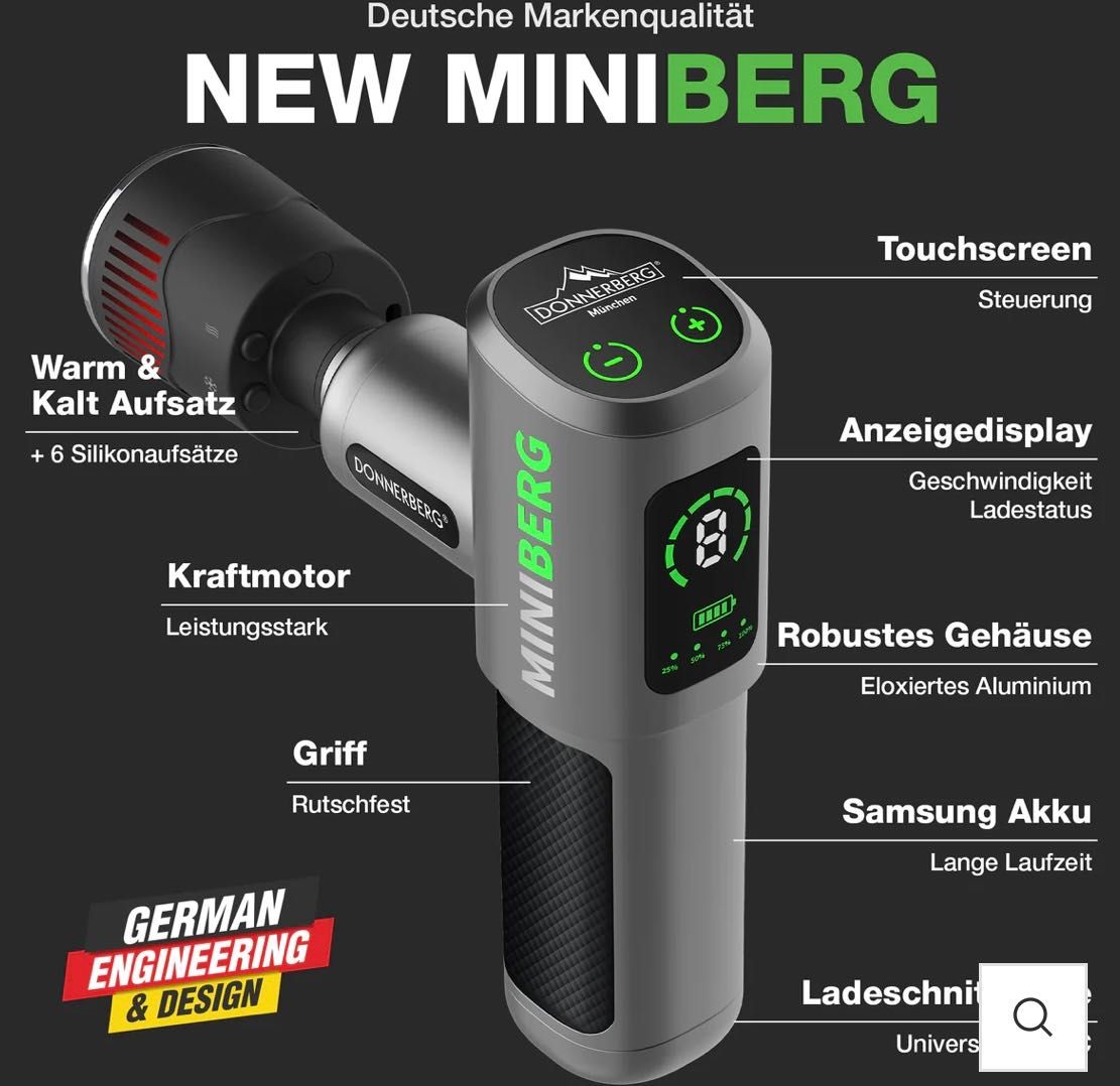 Пистолет для массажа мышц Donnerberg Miniberg